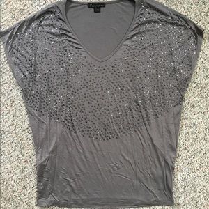 Grey beaded top